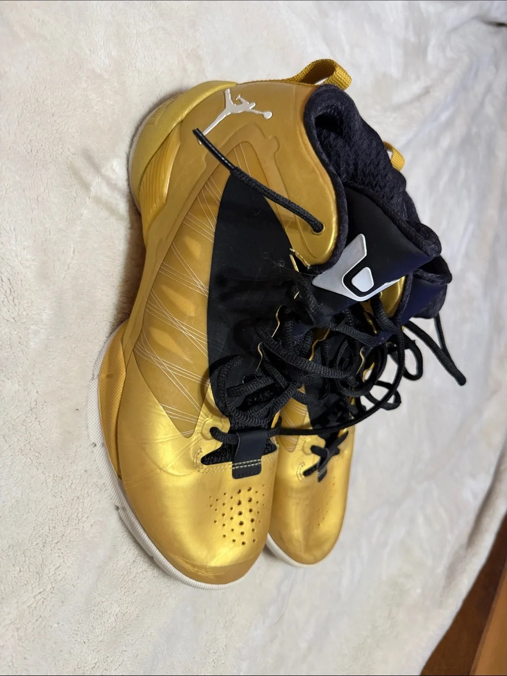 adidas Metallic Gold and Black Athletic Shoes